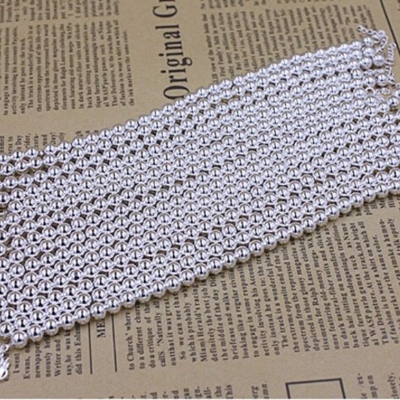 *NEW 925 Sterling Silver Mini Bead Bracelet - Picture 8 of 10